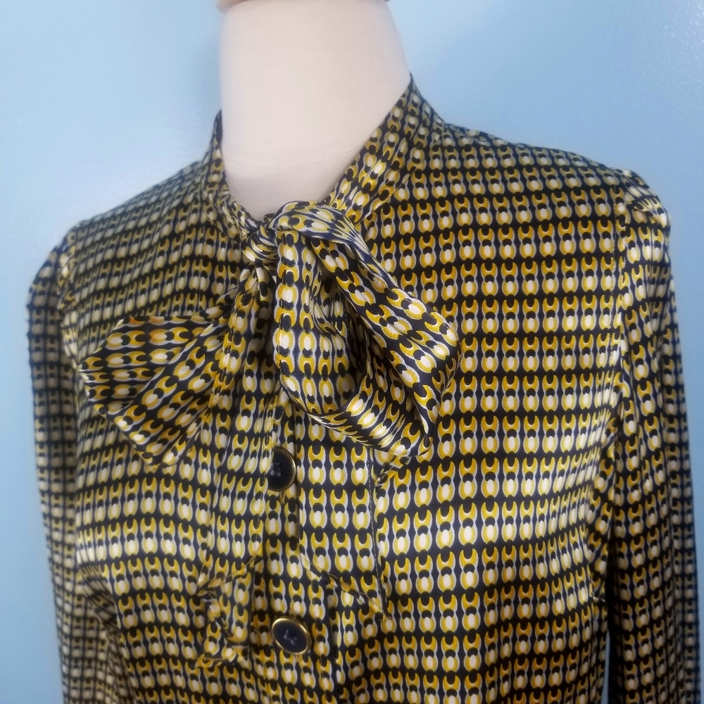 CLAES SILK CHARMEUSE LONG SLEEVE SHIRT